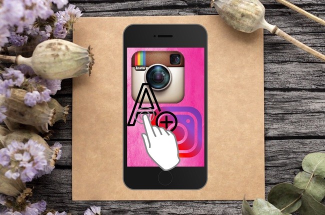 Add text to Instagram photo