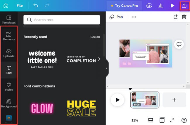 create video canva