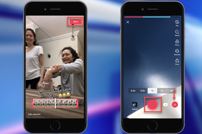 select tiktok video